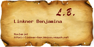 Linkner Benjamina névjegykártya